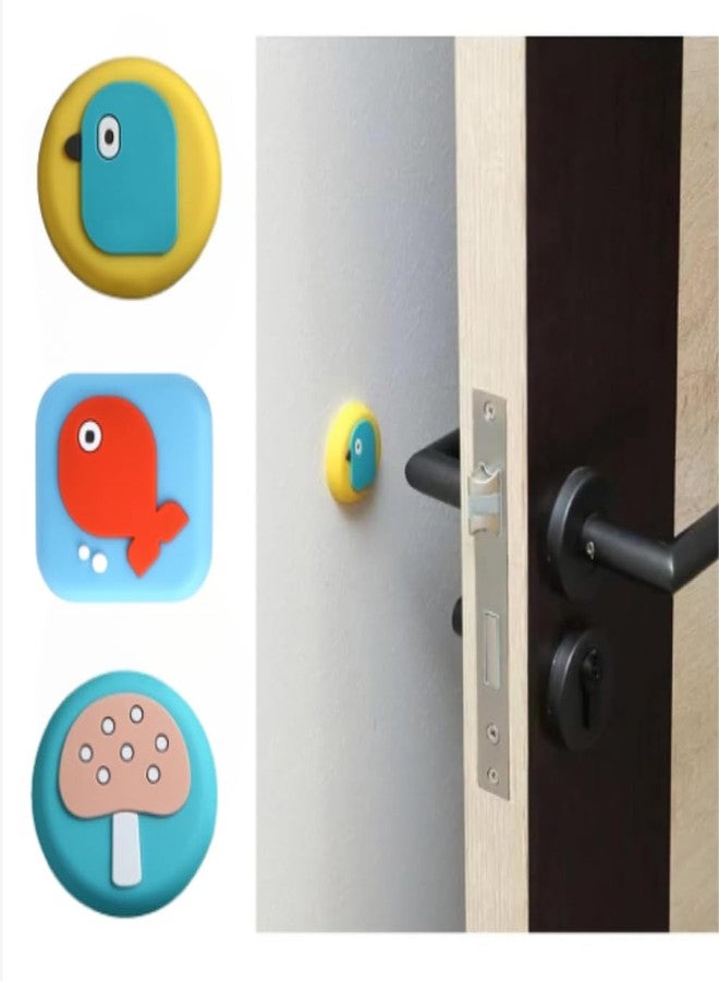 DLEST 2Pcs Door Bumper Wall Protectors Square and Round Silicone Door Stopper for Door Handle Buffer Guard Shock-Absorbent Self Adhesive Cushioning Pad for Door Knob Desk Corner (Random) - Image 1