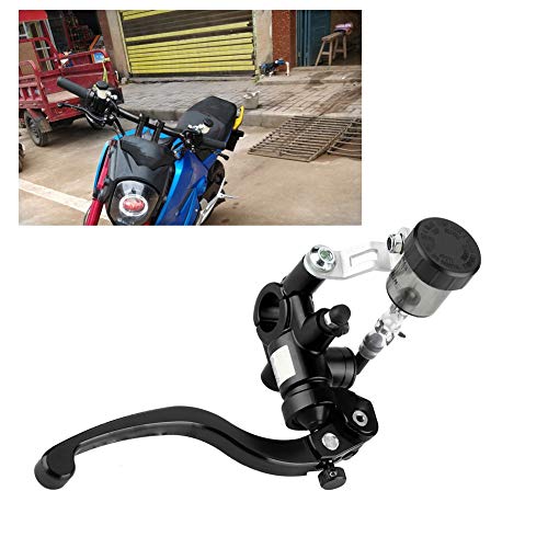 KIMISS Hydraulic Clutch Lever for Motorcycle Black Brake Pump with Straight Push Design Compatible with Right Handlebar Master Cylinder Replacement - Image 3