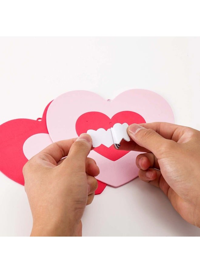 TINYFUTURE 16 Sets DIY Valentine's Day Foam Wreath Crafts Kits Decorations Self Adhesive Heart Sticker Love Heart Letter Shiny Sticker for Kids Party Favors Fun Classroom Home Activities - Image 5