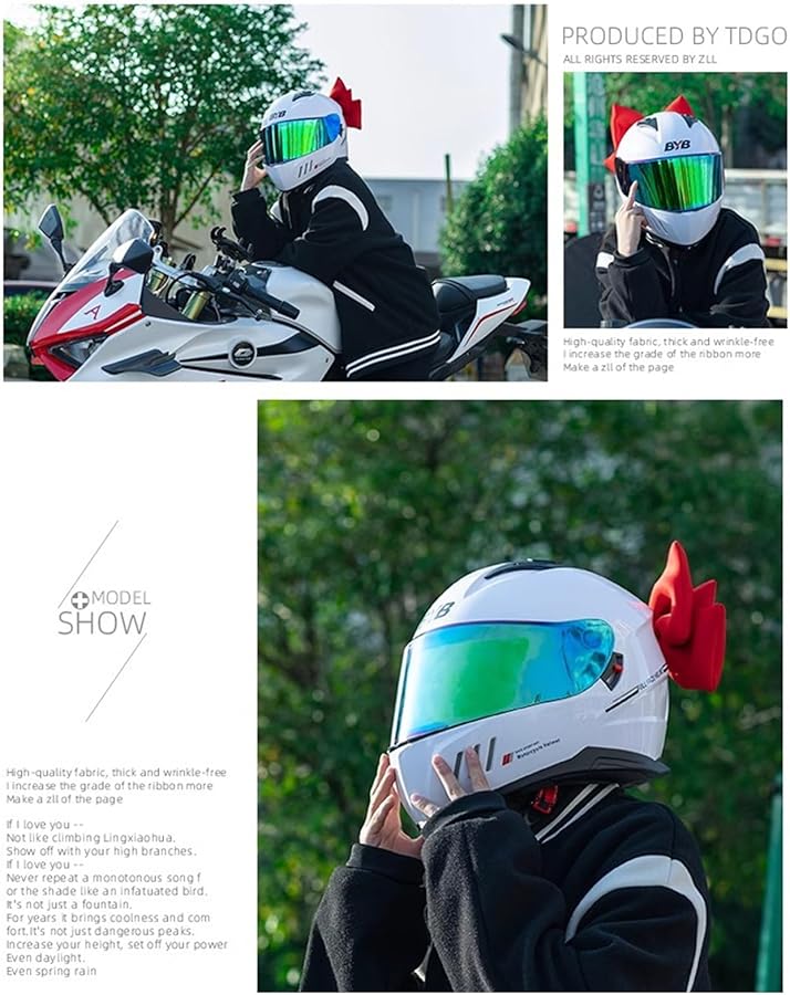 كبير ربطة الزينة اللاصقة رقعة لخوذات الدراجات النارية إكسسوارات الموضة - Image 4