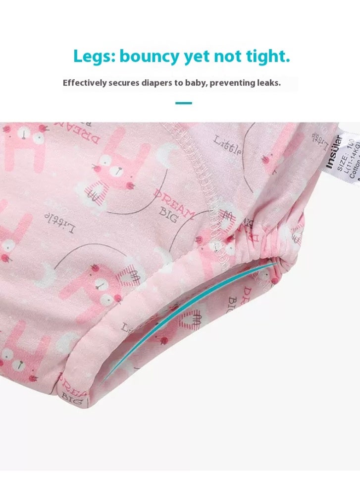 قطعتان من سراويل تدريب الأطفال القابلة للغسل المكونة من 6 طبقات - سراويل حفاضات قماشية قابلة لإعادة الاستخدام للأطفال الصغار، قابلة للتهوية ومقاومة للتسرب - Image 2
