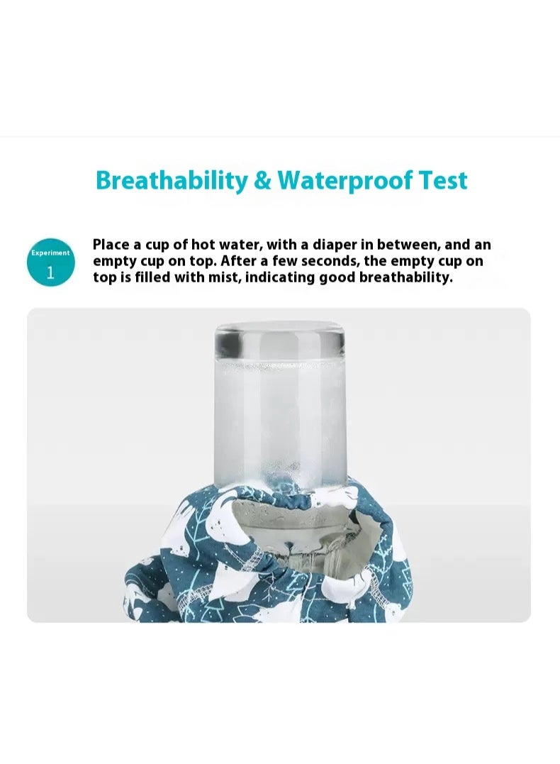 قطعتان من سراويل تدريب الأطفال القابلة للغسل المكونة من 6 طبقات - سراويل حفاضات قماشية قابلة لإعادة الاستخدام للأطفال الصغار، قابلة للتهوية ومقاومة للتسرب - Image 4