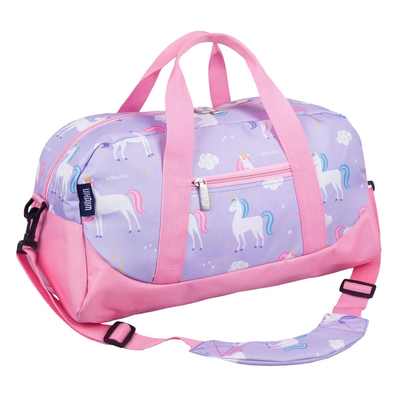Wildkin Kids Overnighter Duffel Bag  CarryOn Size Ideal for School  Sleepovers  Unicorn