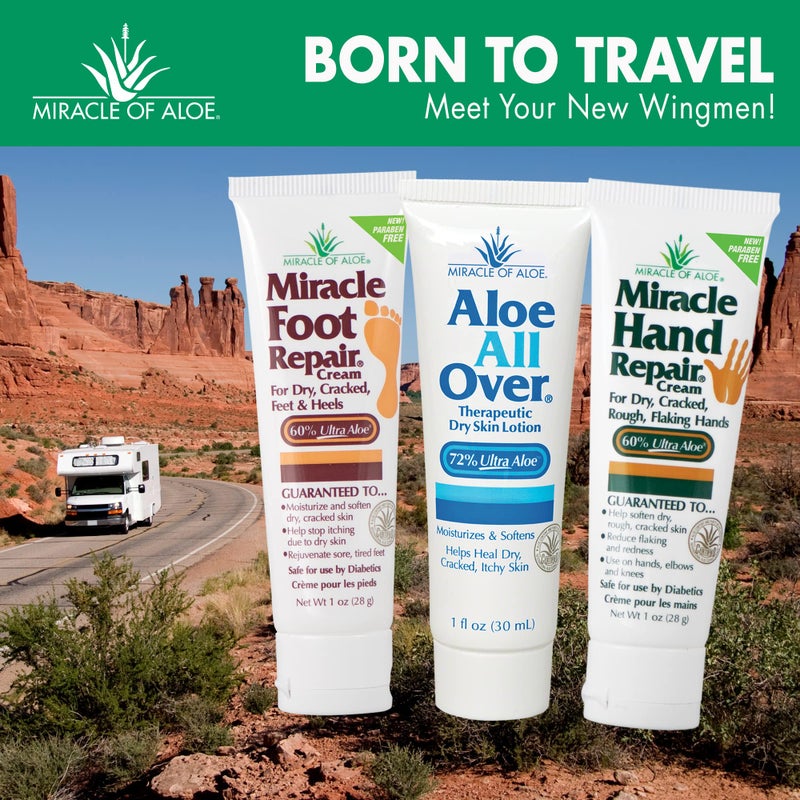 Miracle of Aloe 3-pack Assortment, includes 1 ounce tubes each of Miracle Foot Repair, Miracle Hand Repair and Aloe All Over - Image 2