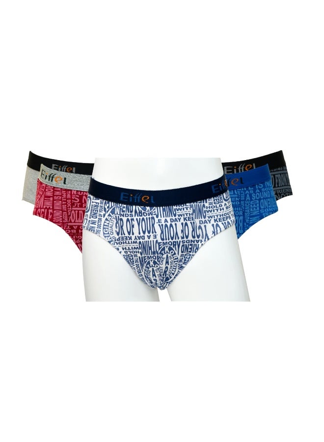 Eiffel Men's Cotton Brief – 95% Premium Syrian Cotton 5% Lycra, Soft Breathable Comfortable Fit, Multi-Color,2Pieces - Image 1