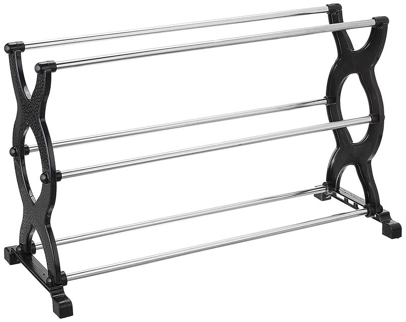 RUSHIL WERE Shoe Rack for Home Cabinet with Cover DustProof Storage Organizer Black 3 - Image 1