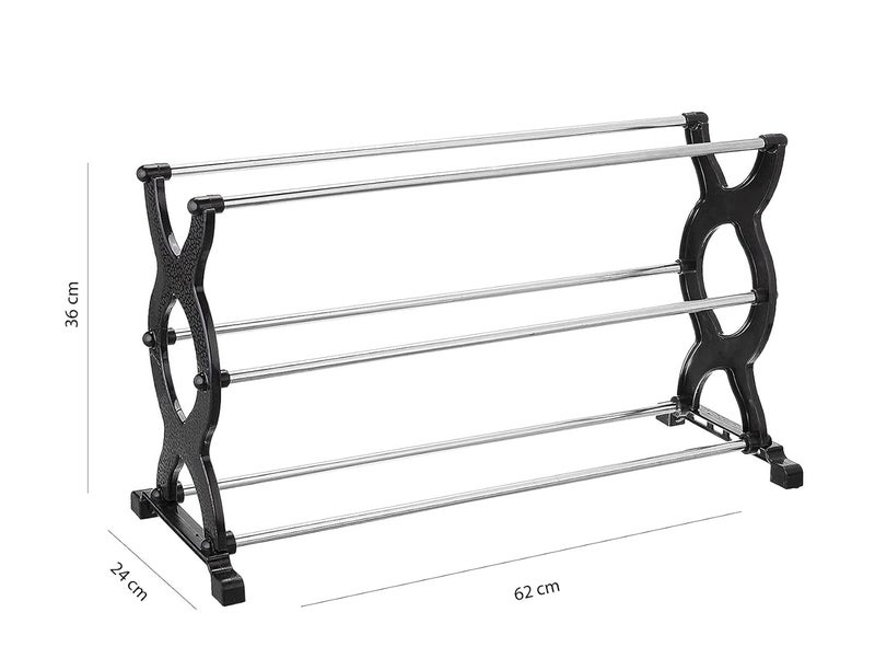 RUSHIL WERE Shoe Rack for Home Cabinet with Cover DustProof Storage Organizer Black 3 - Image 4
