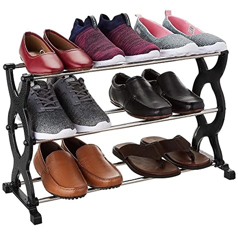 RUSHIL WERE Shoe Rack for Home Cabinet with Cover DustProof Storage Organizer Black 3 - Image 5