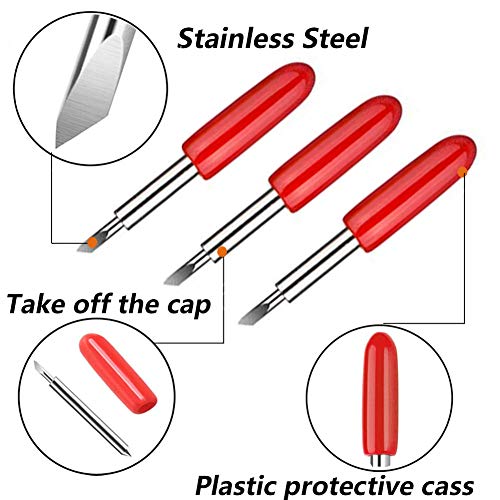 Elefama 40PCS Blades for Explore Air 2 / Air 3 / Make3 / Maker/Explore 3 Premium Fine Point Blade Replacement Glitter Vinyl Cutter Cutting 45 Degree Blades Knife for Machine - Image 2