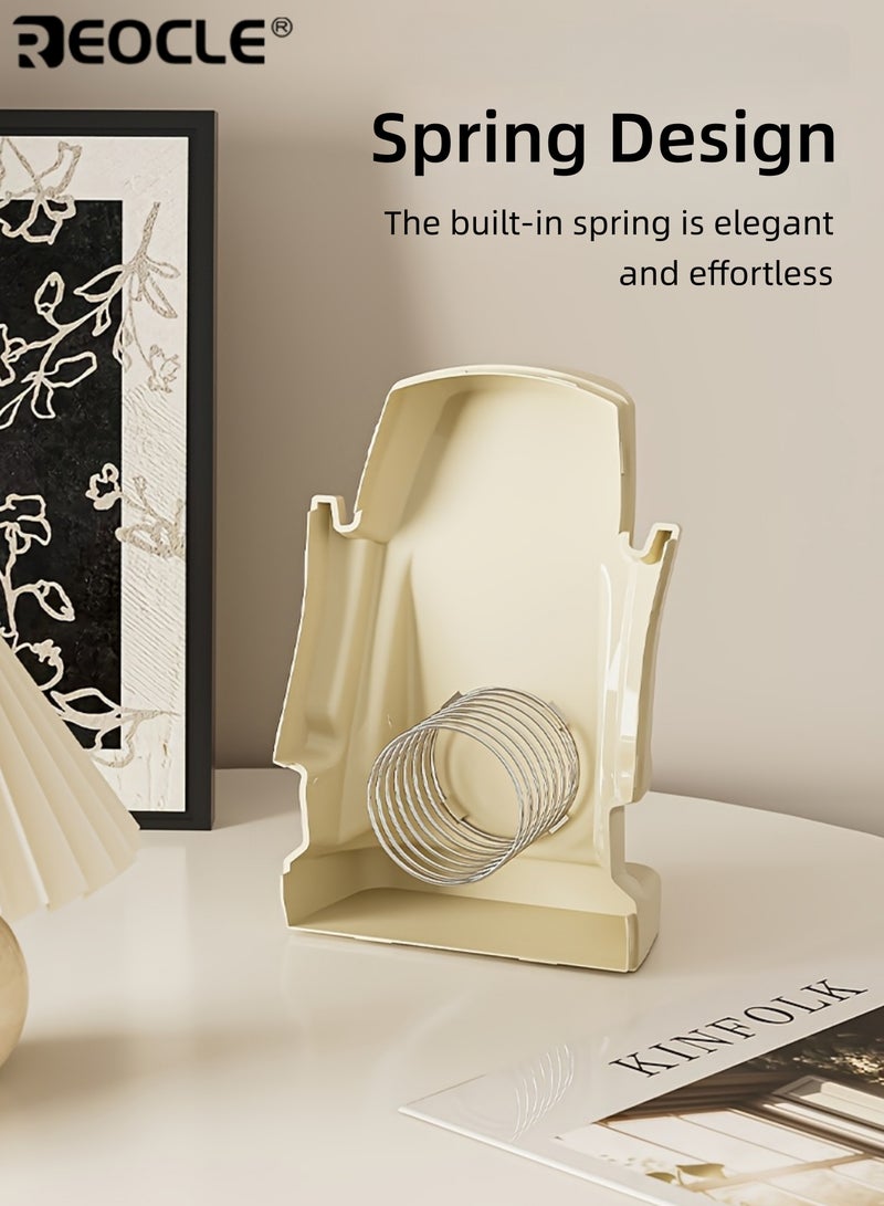 ريوكل صندوق مناديل على شكل تمثال حجري بتصميم متعدد الوظائف وميزات حامل سماعات رأس، منظم مكتب بأسلوب حديث للاستخدام في غرفة المعيشة وغرفة النوم - Image 3