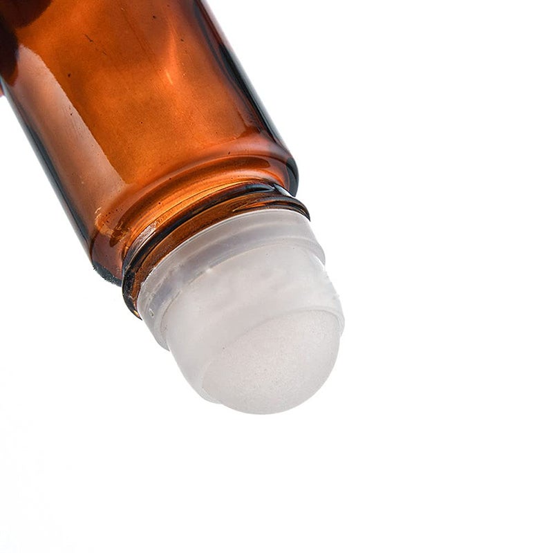 Wresty 1.7 Oz/50ml Glass Roll On Bottles - Leak-Proof DIY Deodorant Container Amber Glass Roller Bottles For Essential Oils, Perfume, Cosmetics, Sunscreen, Moisturizer - Image 4