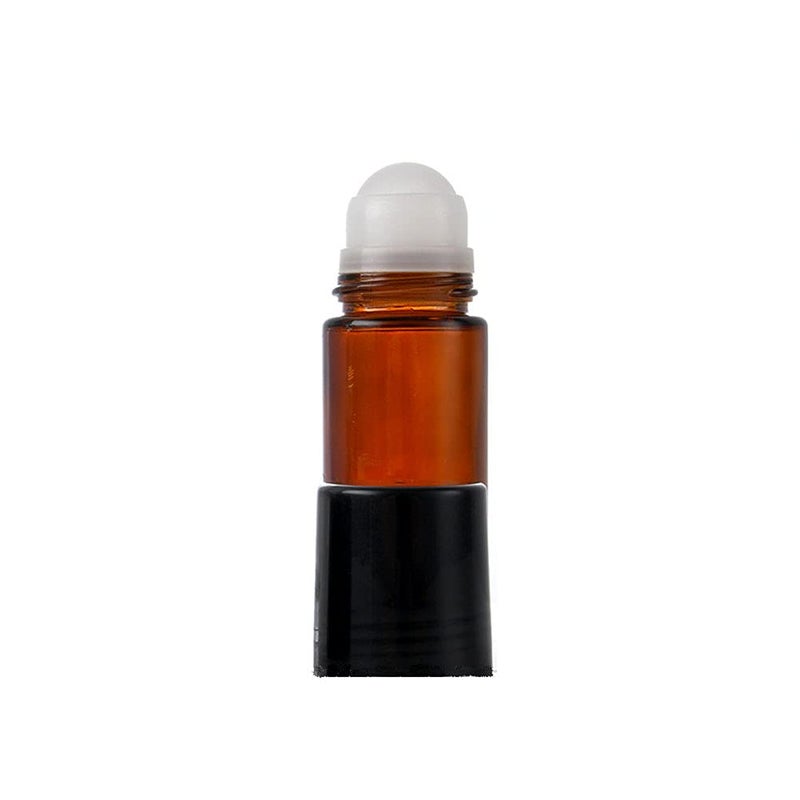 Wresty 1.7 Oz/50ml Glass Roll On Bottles - Leak-Proof DIY Deodorant Container Amber Glass Roller Bottles For Essential Oils, Perfume, Cosmetics, Sunscreen, Moisturizer - Image 3