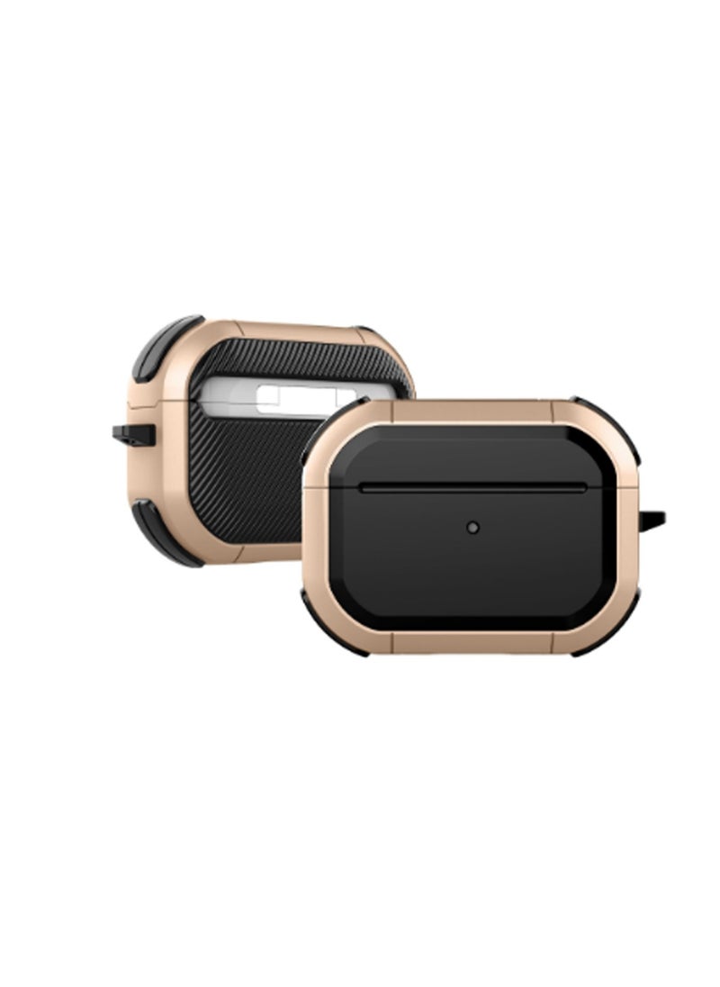 Generic - Black And Gold Airpods Pro Protective Case Anti-Fall Soft Silicone Protective Case, Protective Earphone Box Bluetooth Earphone Case - Image 1