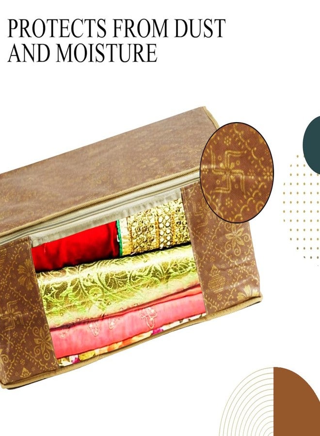 Shaping Fabric Garment Cover Non-Woven 90 GSM with Transparent Window & Double Metal Zipper - Pack of 2 | Dustproof Clothes Storage Bag for Sarees, Suits, Jackets, Shirts SCXLRL1582493517524148524565 - Image 3