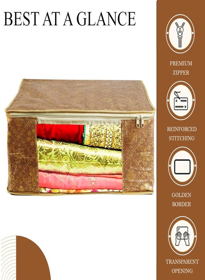 Shaping Fabric Garment Cover Non-Woven 90 GSM with Transparent Window & Double Metal Zipper - Pack of 2 | Dustproof Clothes Storage Bag for Sarees, Suits, Jackets, Shirts SCXLRL1582493517524148524565 - Image 4
