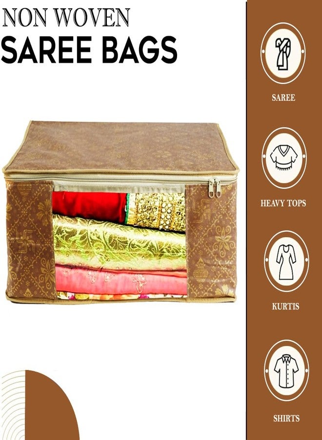 Shaping Fabric Garment Cover Non-Woven 90 GSM with Transparent Window & Double Metal Zipper - Pack of 2 | Dustproof Clothes Storage Bag for Sarees, Suits, Jackets, Shirts SCXLRL1582493517524148524565 - Image 2