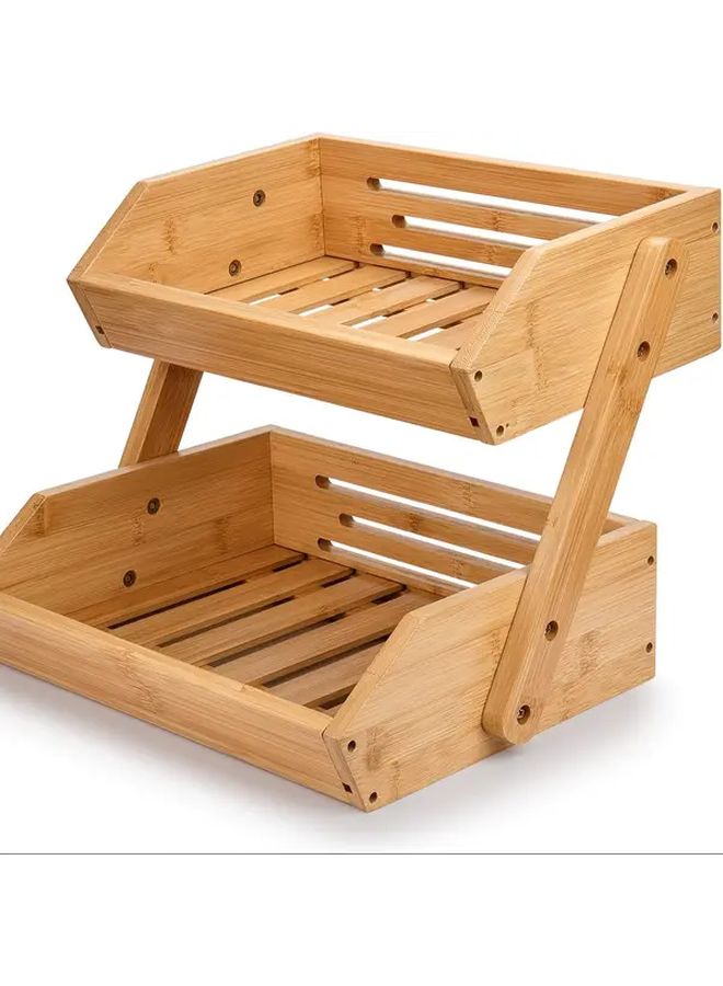 Large 2 Tier Fruit Basket Retro Style Kitchen Counter Stand For Everyone - Image 4