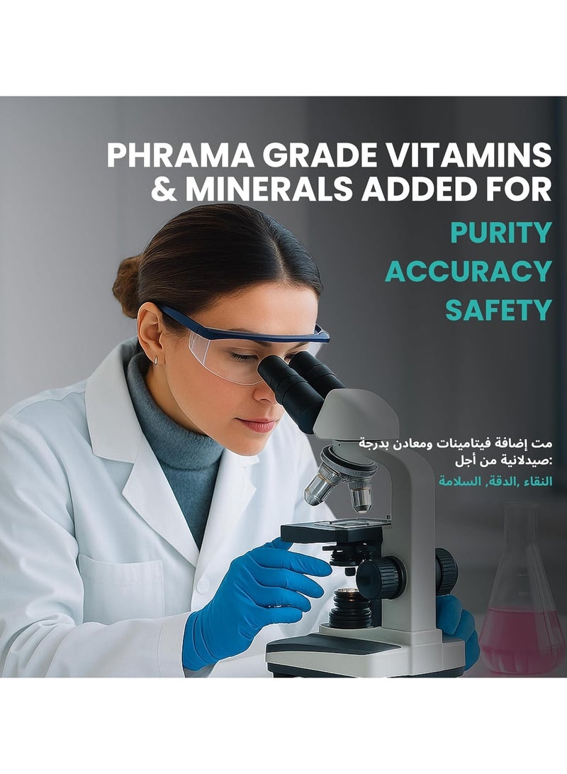 Carbamide Forte Multivitamin with Probiotics & Ginseng - 180 Veg Tablets - Image 4