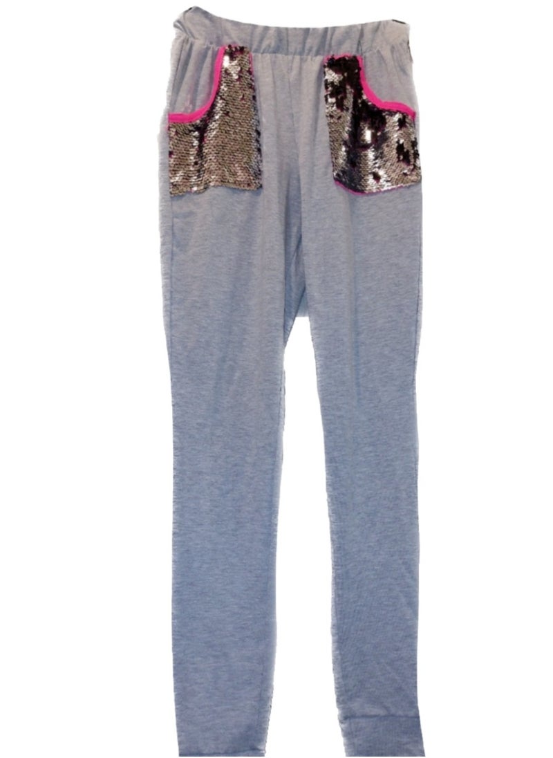Generic - Women tracksuit set cotton sequined with hoodie 2 pieces top and pants training - Image 1