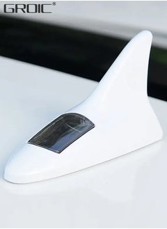 GROIC Shark Fin Antenna,Solar Power Shark Fin 8 LED Warning Light Shark Fin Antenna Cover for Car Decoration & Enhance The Signal  - Image 3