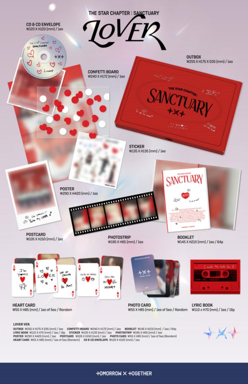 Koread TOMORROW X TOGETHER (TXT) Album SANCTUARY - The Star Chapter (Photobook - LOVER Ver.) - Image 4