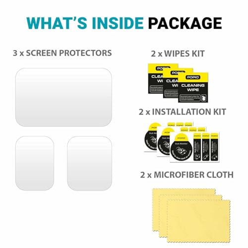 POPIO Military-Grade Gorilla Tempered Glass for Insta360 Ace Pro Action Camera (Transparent) Edge To Edge Full Screen Coverage, Complete Set Of 3 Glass - Image 5