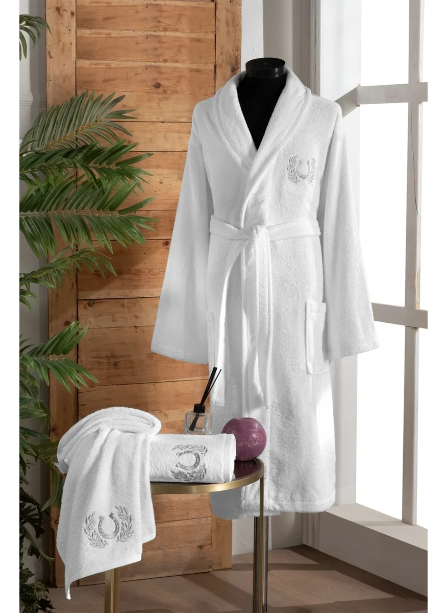 Tanem Home Cotton Embroidered 3 Piece Men's Bathrobe Set | Bathrobe Set | Dowry set