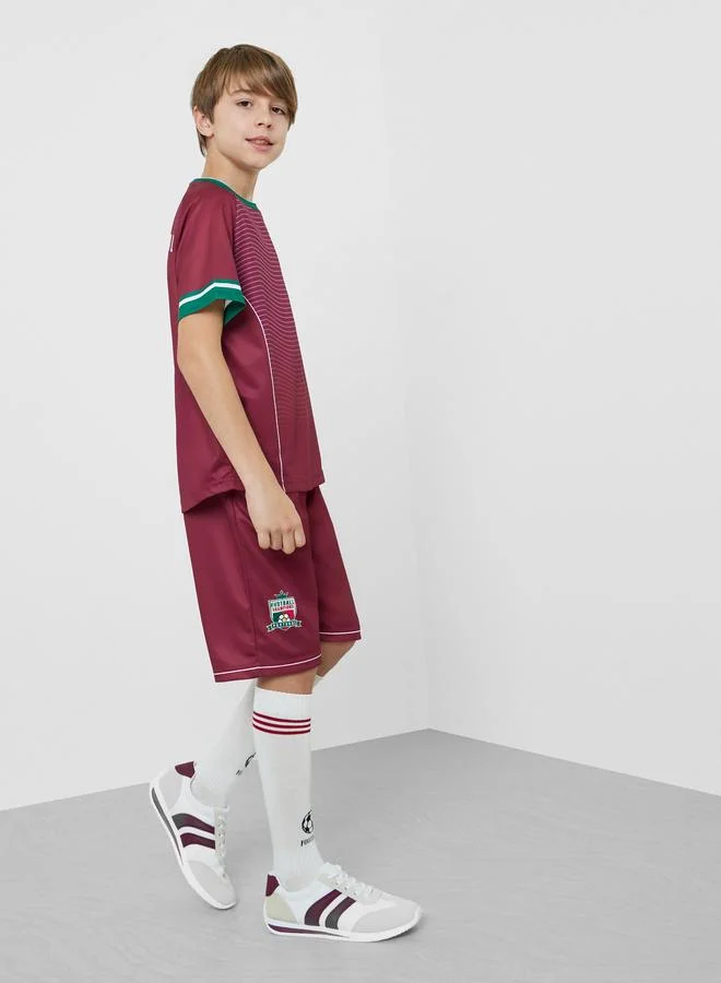 Styli Teen Boys Portugal Print Jersey T-Shirt and Shorts FIFA Football Set