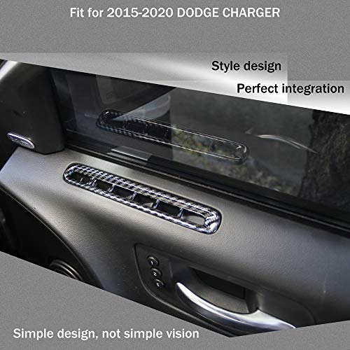 crosselec Door A/c Vent Panel Air Carbon Fiber Accessories for Dodge Charger 2011+ - Image 2