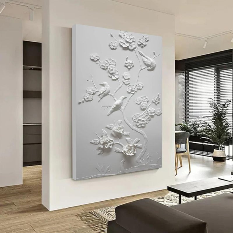 Marktna One piece of printed canvas wall art in a plaster painting design with a hollow frame, measuring (60×90). - Image 2