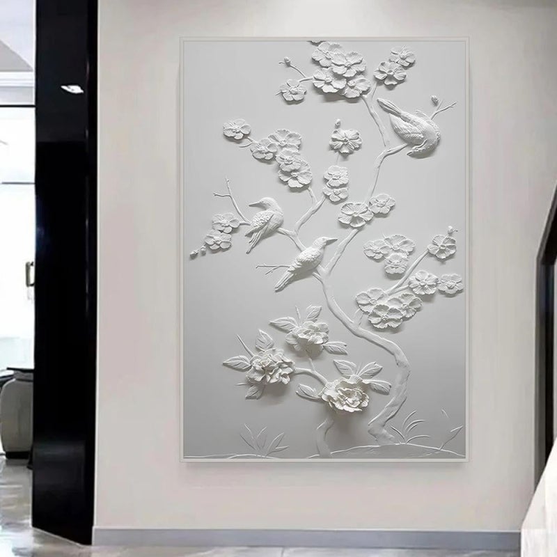 Marktna One piece of printed canvas wall art in a plaster painting design with a hollow frame, measuring (60×90). - Image 3