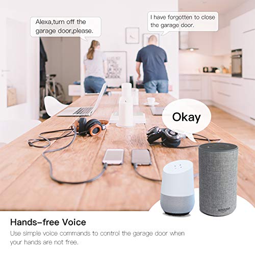 MOES WiFi Smart Garage Door Opener Controller,Smart Life/Tuya APP Remote Monitor Your Garage Door Anywhere Anytime,Compatible with Alexa Google Home No hub Required. - Image 3