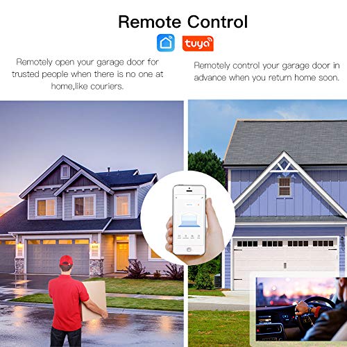 MOES WiFi Smart Garage Door Opener Controller,Smart Life/Tuya APP Remote Monitor Your Garage Door Anywhere Anytime,Compatible with Alexa Google Home No hub Required. - Image 2