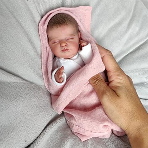 GYCV Lifelike Mini Reborn Dolls Boy Cheap 10 Inch Real Life Sleeping Newborn Baby Dolls that Look Real Babies Soft Cloth Body Realistic Eyes Closed Baby Dolls Toys Gifts for Kids Age 3 - Image 1
