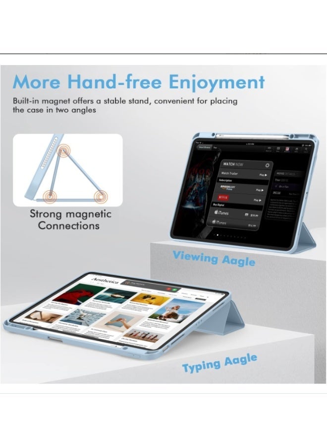 eGreen99 for HUAWEI MatePad 11.5 inch / Air 11.5 inch Case Cover, Auto Wake/Sleep, Comfortable Skin Touch, Slim Trifold Stand Protective Cover with Soft TPU Back，Gray - Image 4