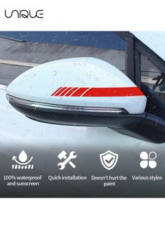 Unique 12Pcs Car Rear View Mirror Stickers Decor, DIY Car Auto Body Sticker Side Decal Stripe Decals ,Car Body Sticker Laminated Stickers,Waterproof Reflective Car Side Stickers Side Stripe Decals  - Image 5