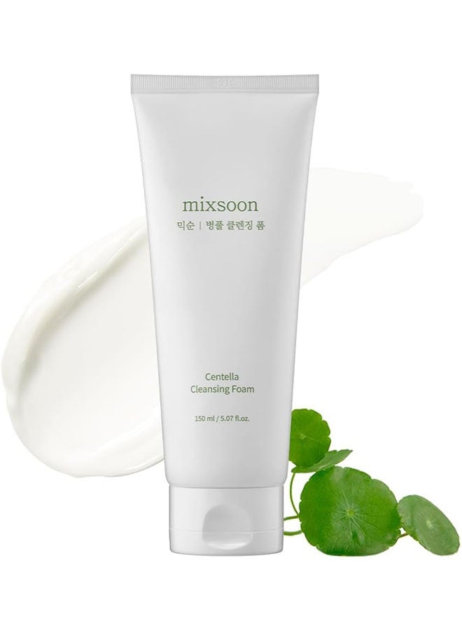 mixsoon Centella Cleansing Foam 150 ml, Low pH Calming, Soothing and Moisturization Skin, Purifying Surface of Skin, Facial Cleanser, Moisturization Face Wash - Image 1