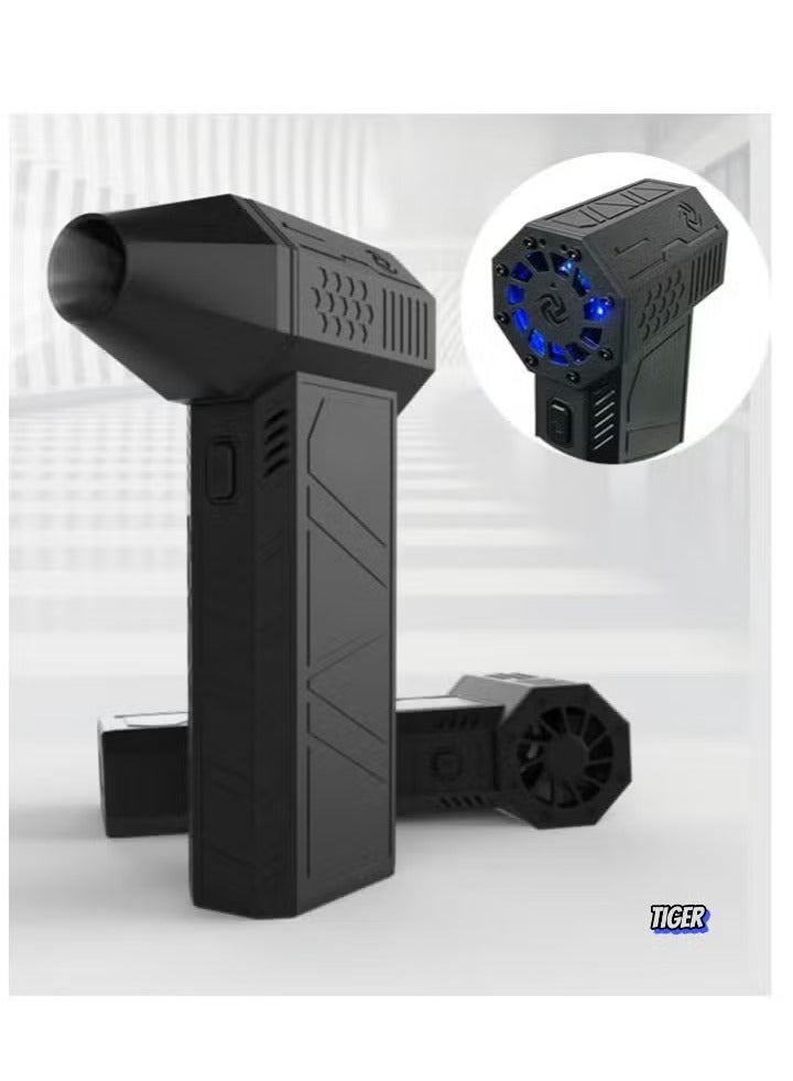 TIGER Electric Air Blower Gun & Small Hand Fan with Turbo Blades – Super Power Air Duster, 130,000 RPM Wind Speed 52m/s – Portable Turbo Mini Jet Fan for Dusting, Cooling, and Cleaning - Image 1