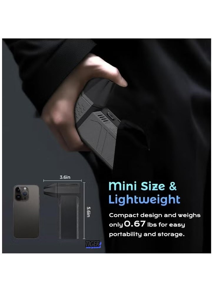 TIGER Electric Air Blower Gun & Small Hand Fan with Turbo Blades – Super Power Air Duster, 130,000 RPM Wind Speed 52m/s – Portable Turbo Mini Jet Fan for Dusting, Cooling, and Cleaning - Image 2