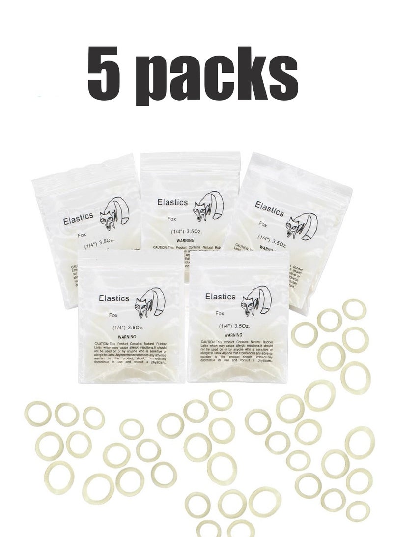 500 Pcs Orthodontic Elastic Rubber Bands - 3.5 Oz 5/16" Size Heavy Dental Rubber Traction Bands - Image 1