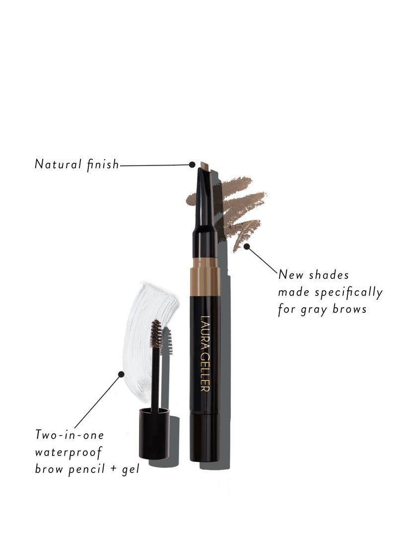 LAURA GELLER LAURA GELLER NEW YORK Sculpt-n-Stay Waterproof Brow Pencil & Gel - Taupe  - Image 2