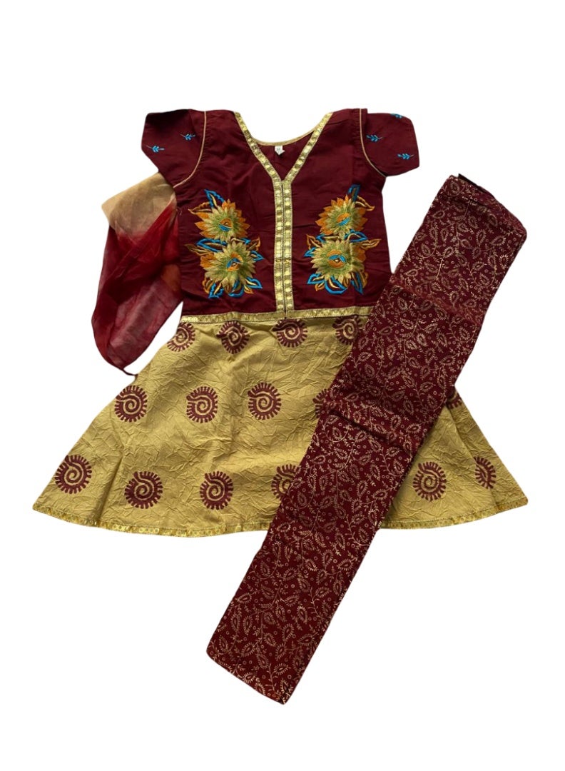 Young Girls Ethnic Indian dress 3 pieces set size 24