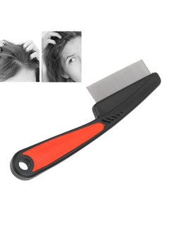 ZJchao Comb, Stainless Steel Fine Tooth Comb Professional Head Removal Hair Comb Removes Nits Dog Cat Pet Comb Grooming Tool  - Image 4