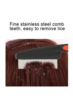 ZJchao Comb, Stainless Steel Fine Tooth Comb Professional Head Removal Hair Comb Removes Nits Dog Cat Pet Comb Grooming Tool  - Image 2