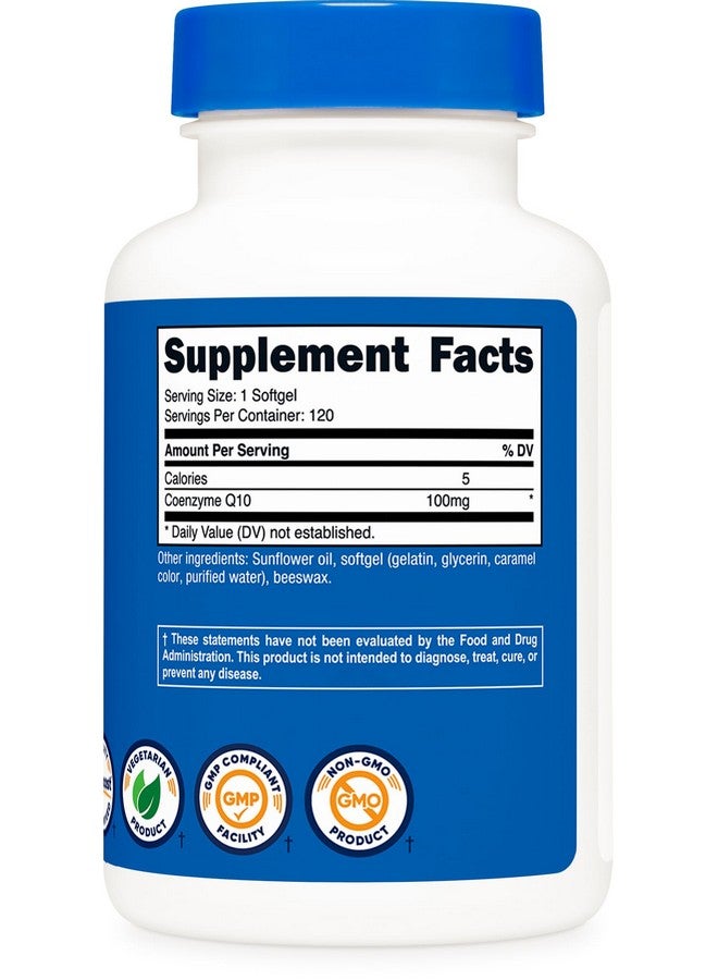 كبسولات هلامية ناعمة من Nutricost CoQ10 (120 وجبة / 100 مجم من CoQ10 لكل وجبة) | امتصاص أفضل، مكمل غذائي فائق النقاء من CoQ10 - كبسولات هلامية ناعمة خالية من الجلوتين وغير معدلة وراثيًا - Image 5