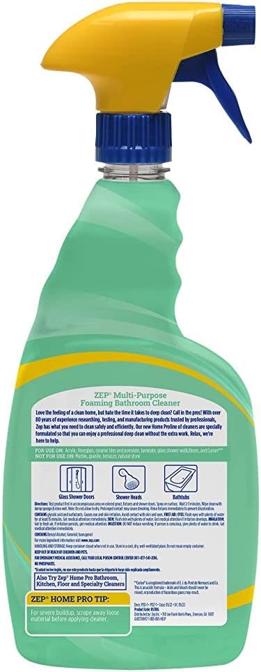 Zep Home Pro MultiPurpose Foaming Bathroom Cleaner  32 Fl Oz  R53106  Pro Trusted Cleaning Power Now in Refreshing Scents  Family Friendly Formulas 6 - Image 3