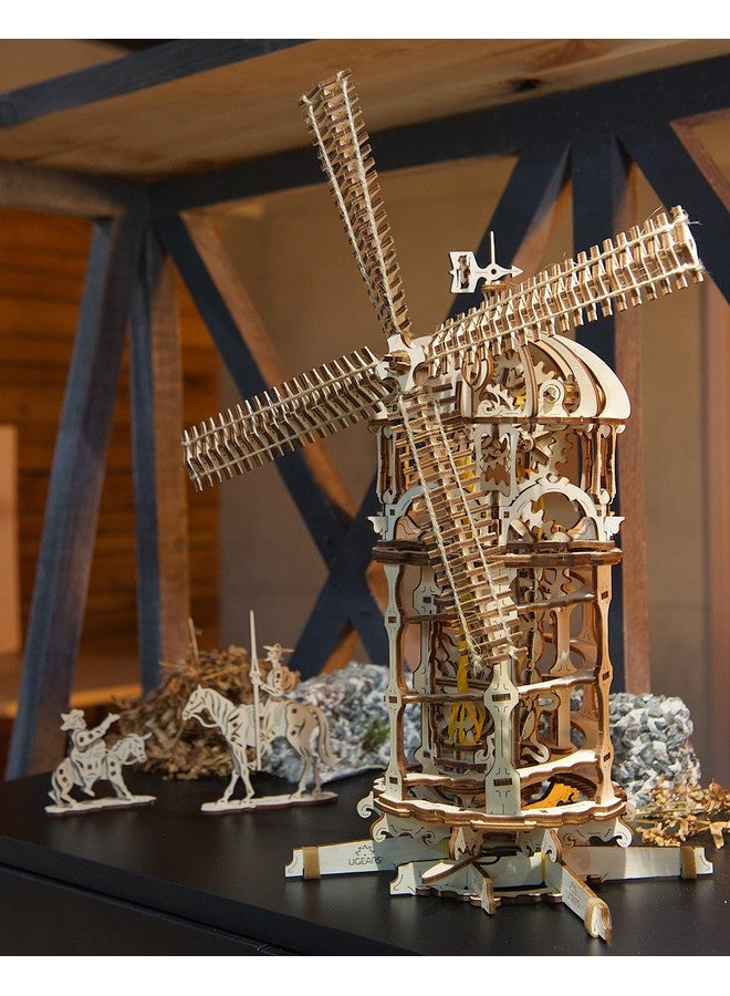 UGears Tower Windmill Kit | 3D Mechanical Educational Wooden Puzzles for Kids | DIY Self-Assembling Brainteaser Adult and Teens Craft Kit Gift | STEM Learning DIY Kits for Kids | Educational Kit - Image 4