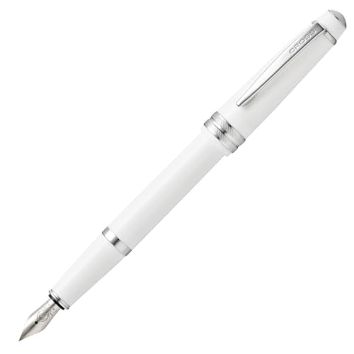 Cross Bailey Light Refillable Fountain Presented in a Everyday Gift Box - Medium Point, Black Ink, Polished White - Image 5