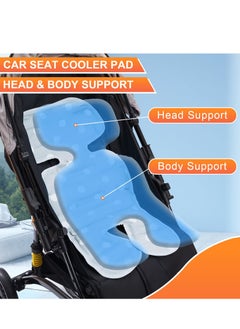 Car Seat Cooler Pad for Babies 2in1 Reversible Breathable Seat Cooler Mat, Summer Baby Stroller Seat Liners Multifunctional Baby Cushion Suitable for Stroller Baby Dining Chair Child Safety Seat - pzsku/Z584193FC59C54C4CC56AZ/45/_/1718612434/10ab4df5-4224-4a76-8507-daab39413eb3