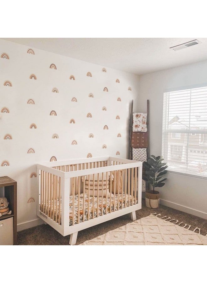 FUNLIFE 56 Pcs Peel And Stick Boho Rainbow Wall Stickers, Self Adhesive Rainbow Wall Decals For Girls Bedroom, Wall Decor Decal For Kids Nursery Room, 3.58" X 3.14" - Image 1